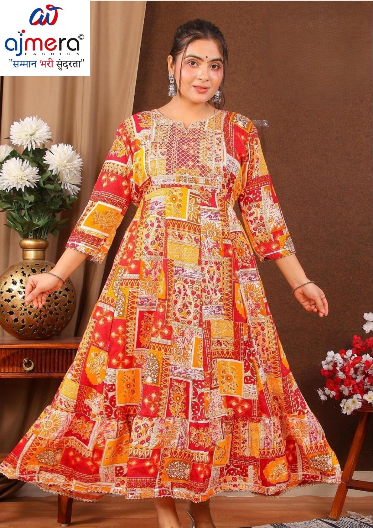 Designer Rayon Kurti for Women | JNF-GHERA KURTI RAYON
