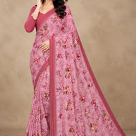 Graceful Printed Saree with Blouse Piece for Modern Ethnic Fashion  | CAS-MANGO SHAKE