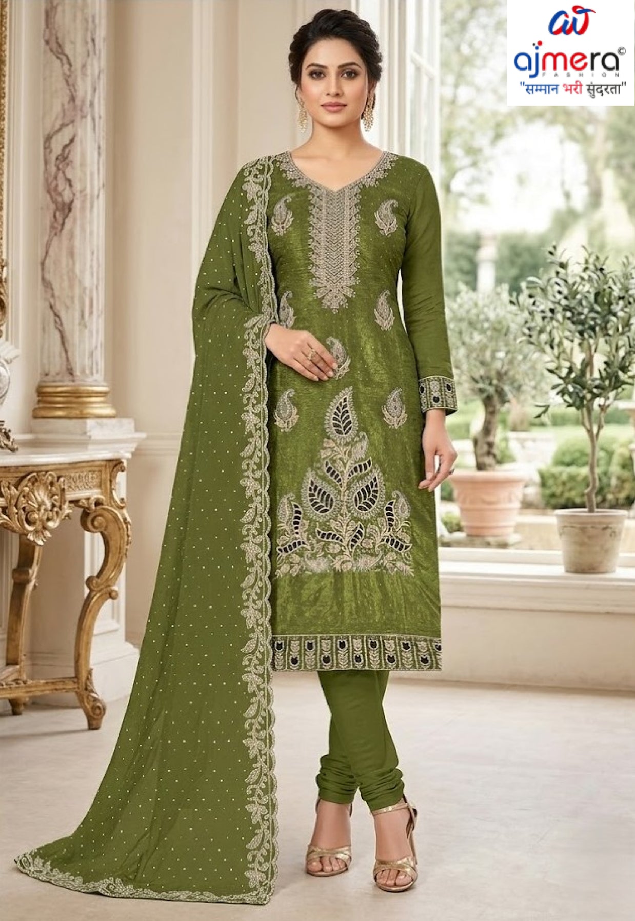 Premium Crunchi Unstitched Suit Set | KVF-CANDY CRUSH