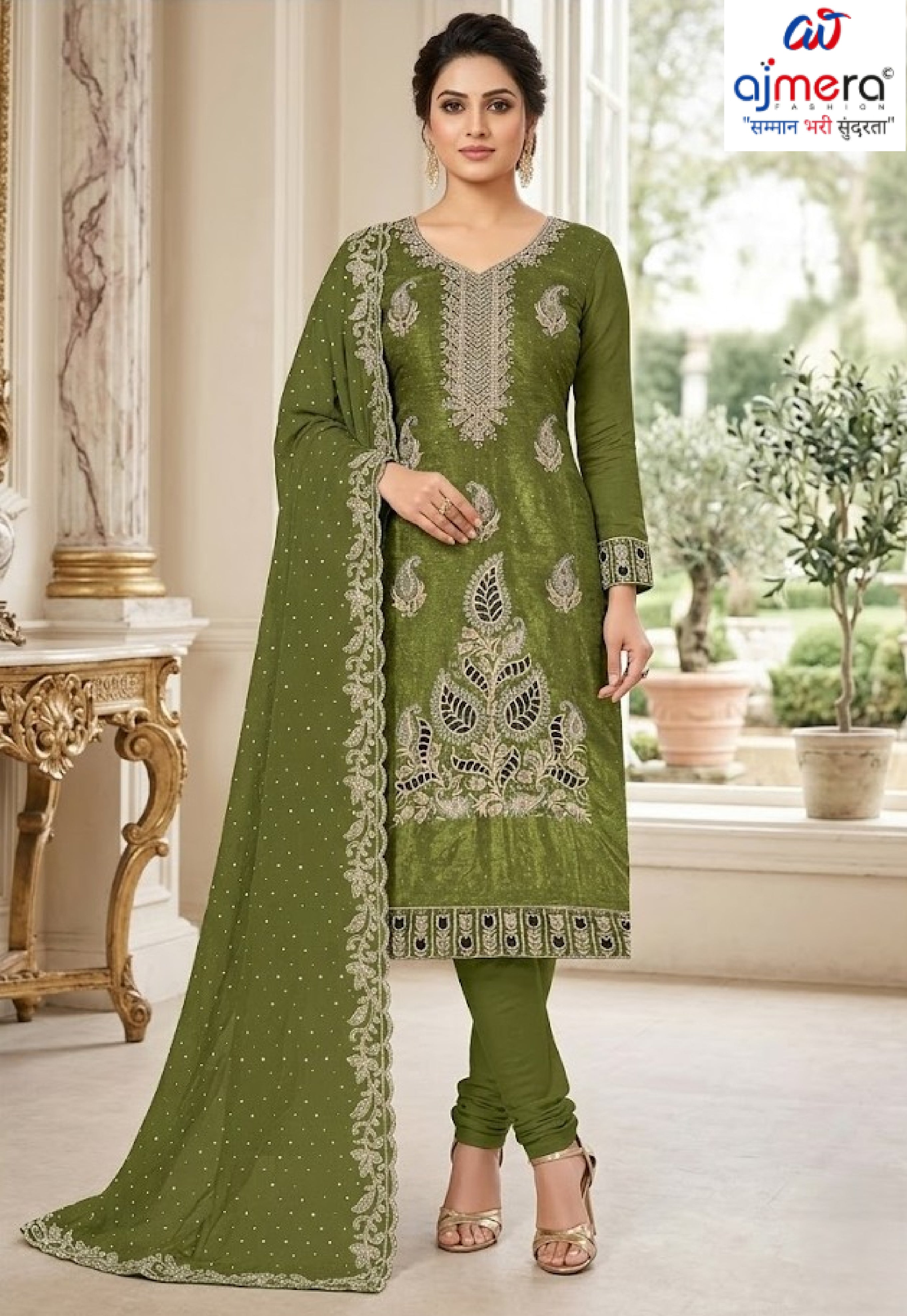 Premium Crunchi Unstitched Suit Set | KVF-CANDY CRUSH