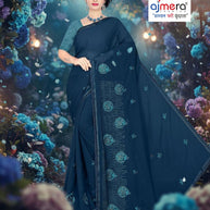 Fancy Lycra Matching Saree with Blouse Piece for Premium Ethnic and Traditional Wear | VKM-HOLIKA