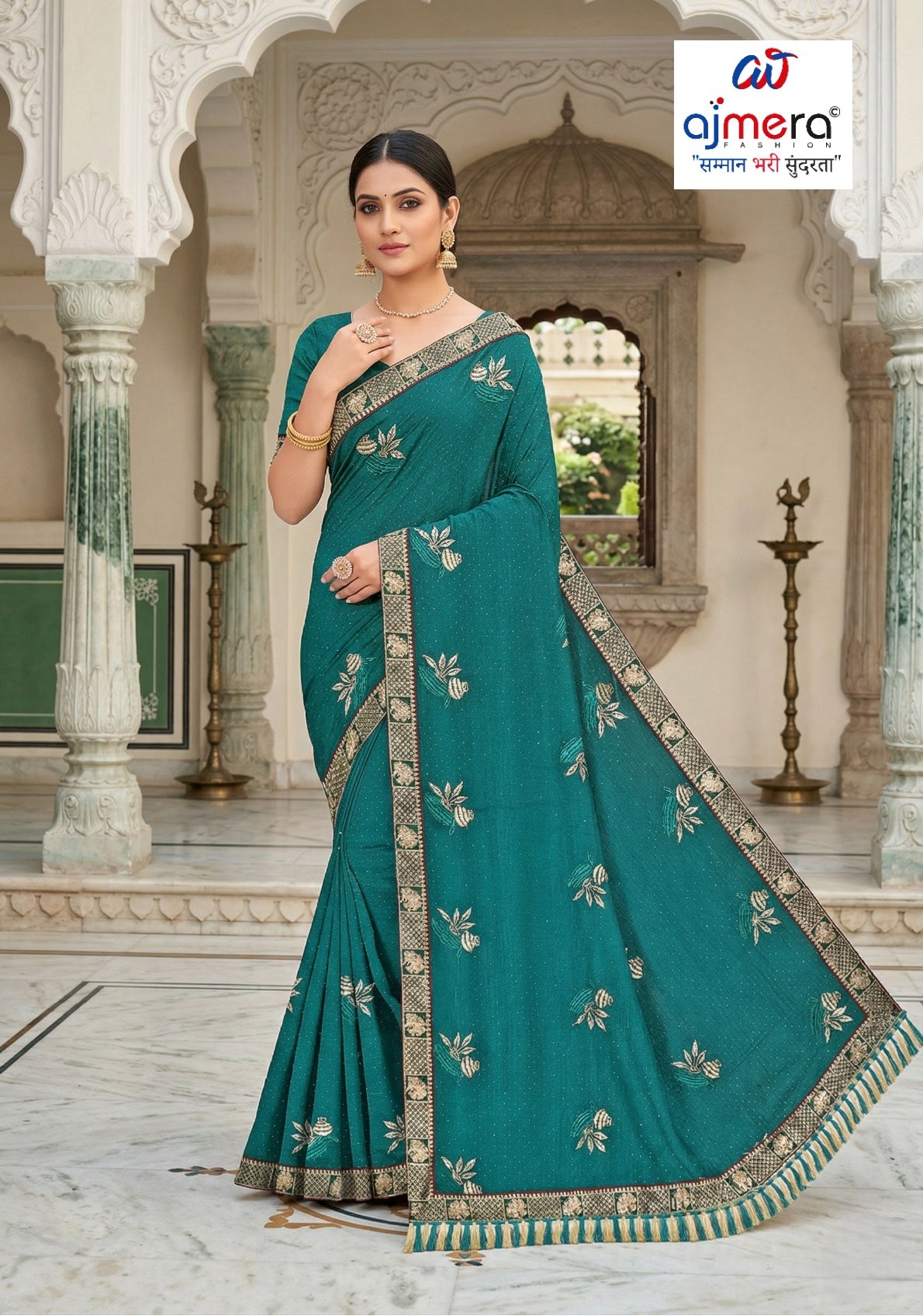 Fandy Dyed Matching Saree with Blouse Piece for Premium Ethnic and Traditional Wear | VKM-MATUKI