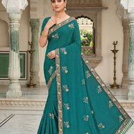 Fandy Dyed Matching Saree with Blouse Piece for Premium Ethnic and Traditional Wear | VKM-MATUKI
