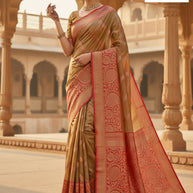 Ornate Rapier Silk Matching Saree With Blouse Piece | RKI-RK314