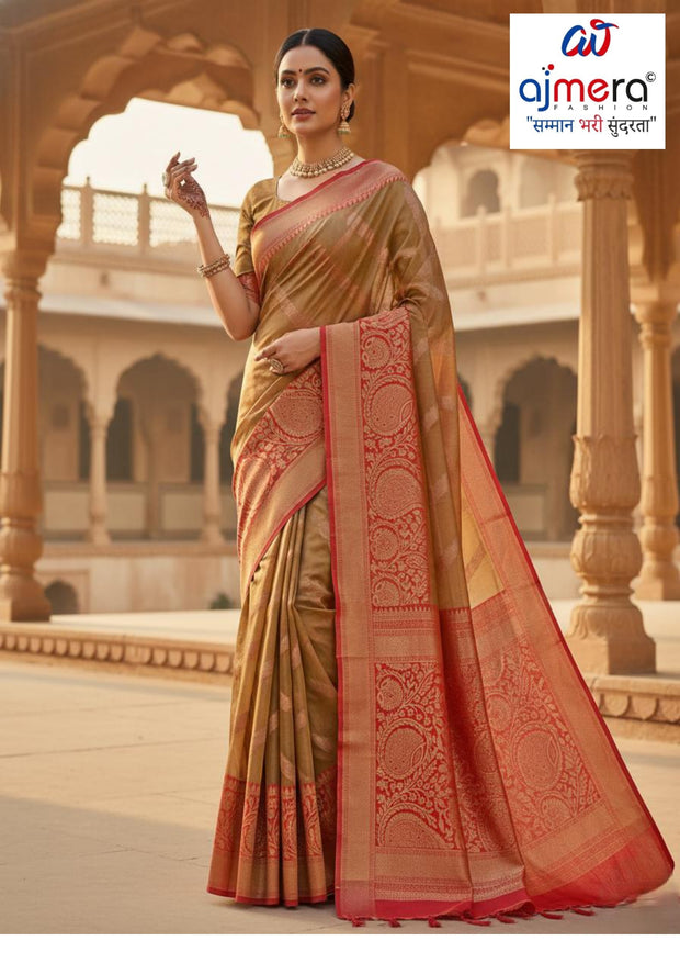 Ornate Rapier Silk Matching Saree With Blouse Piece | RKI-RK314