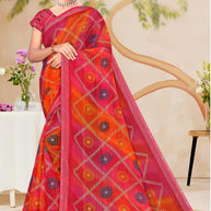 Elegant Printed Saree with Designer Blouse Piece for Festive Wear  | SNR-NAMAYA