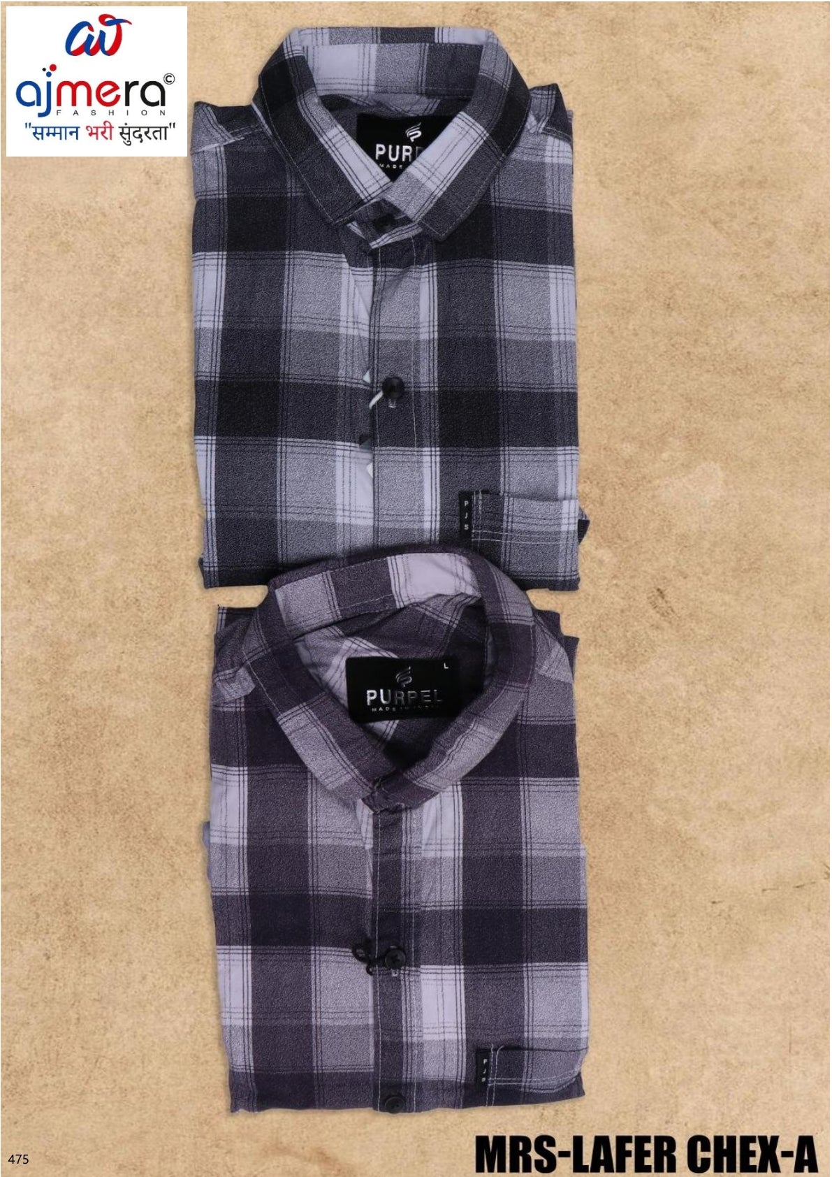 Mens Shirt Bulk Supplier India for Retailers | MRS-LAFER CHEX-A