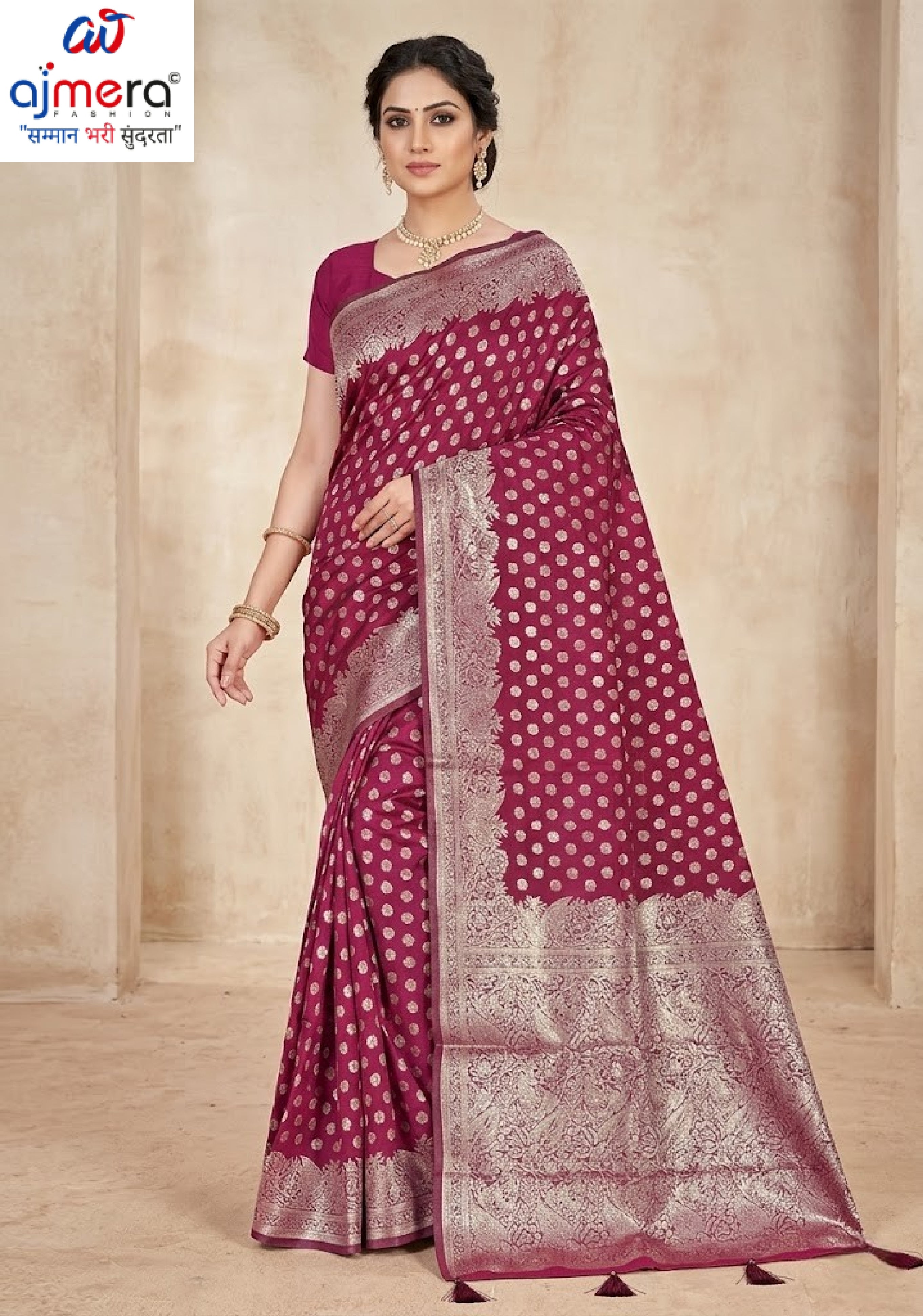 Luxury Jacquard Silk Saree with Blouse Piece for Wedding & Party Wear | TUL-HANSJODA SILK VOL-37