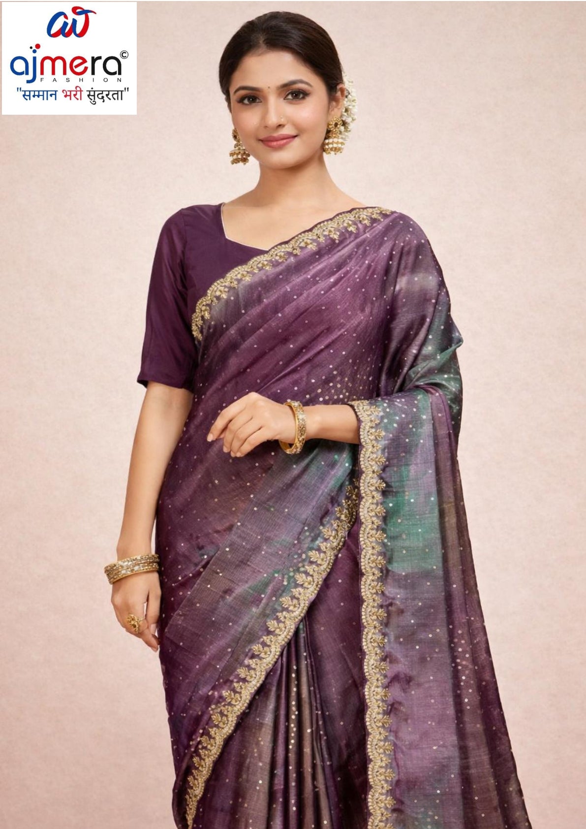 Contemporary Printed Saree with Blouse Piece for Premium Wear | RDD-MELLISA