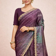 Contemporary Printed Saree with Blouse Piece for Premium Wear | RDD-MELLISA