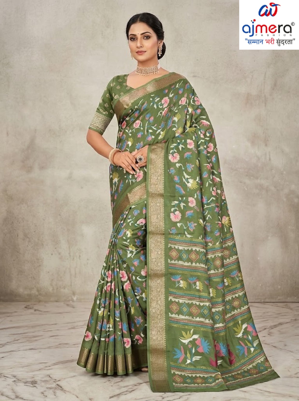 Trendy Printed Saree with Blouse Piece for Women’s Ethnic Wardrobe | RDD-VARSHINI VOL-09