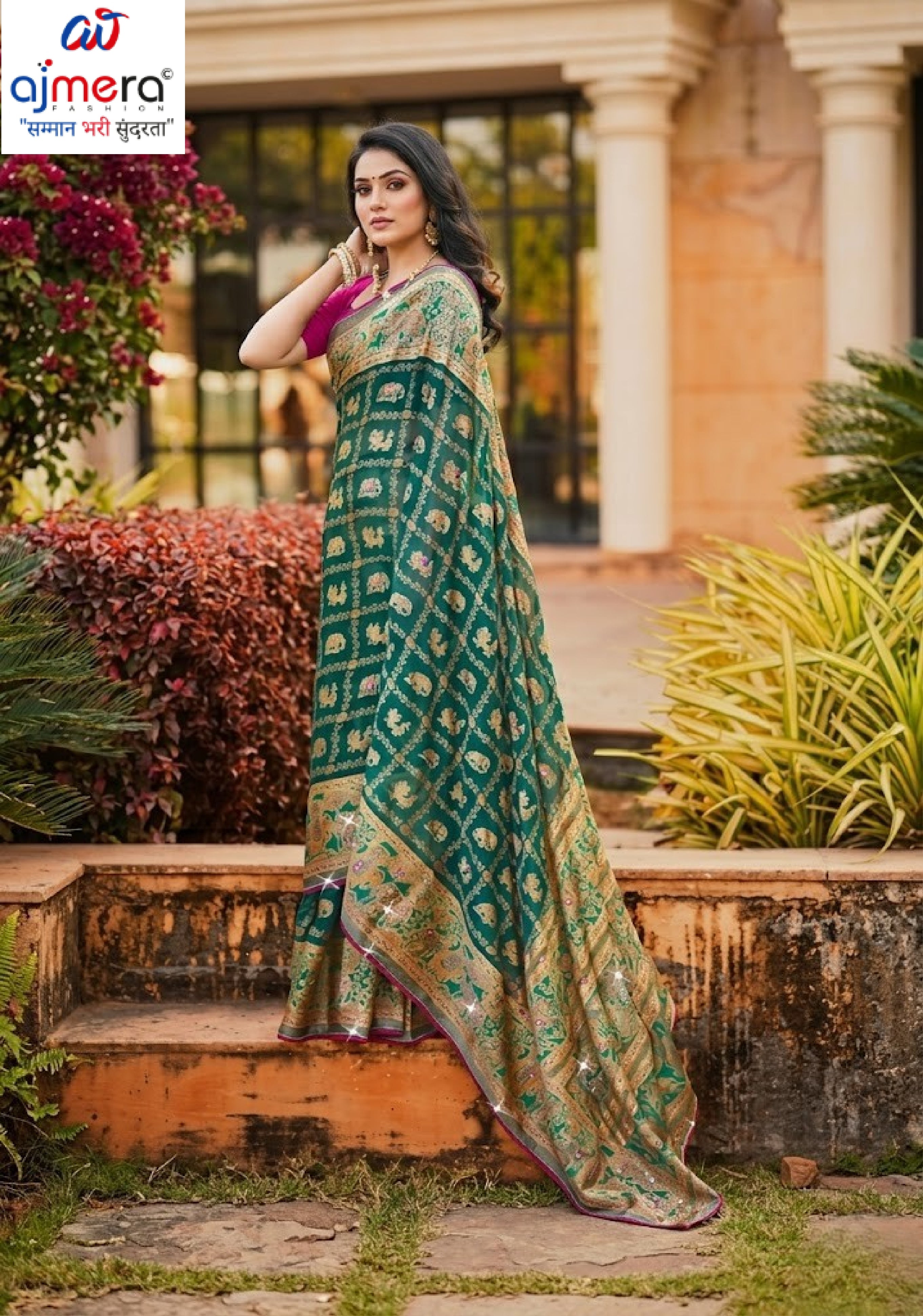Trendy Printed Saree with Blouse Piece for Women’s Ethnic Wardrobe | VDT-TESLA BRASSO-02