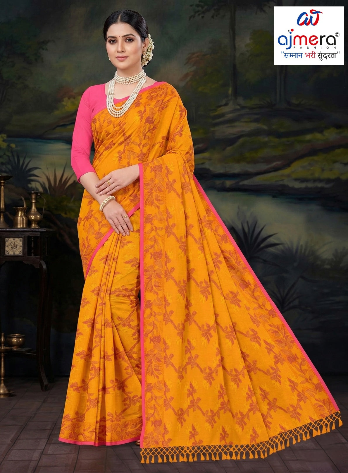 Handloom Cotton Saree with Without Blouse for Premium Ethnic and Traditional Wear | PJA-DIAMOND COTTON