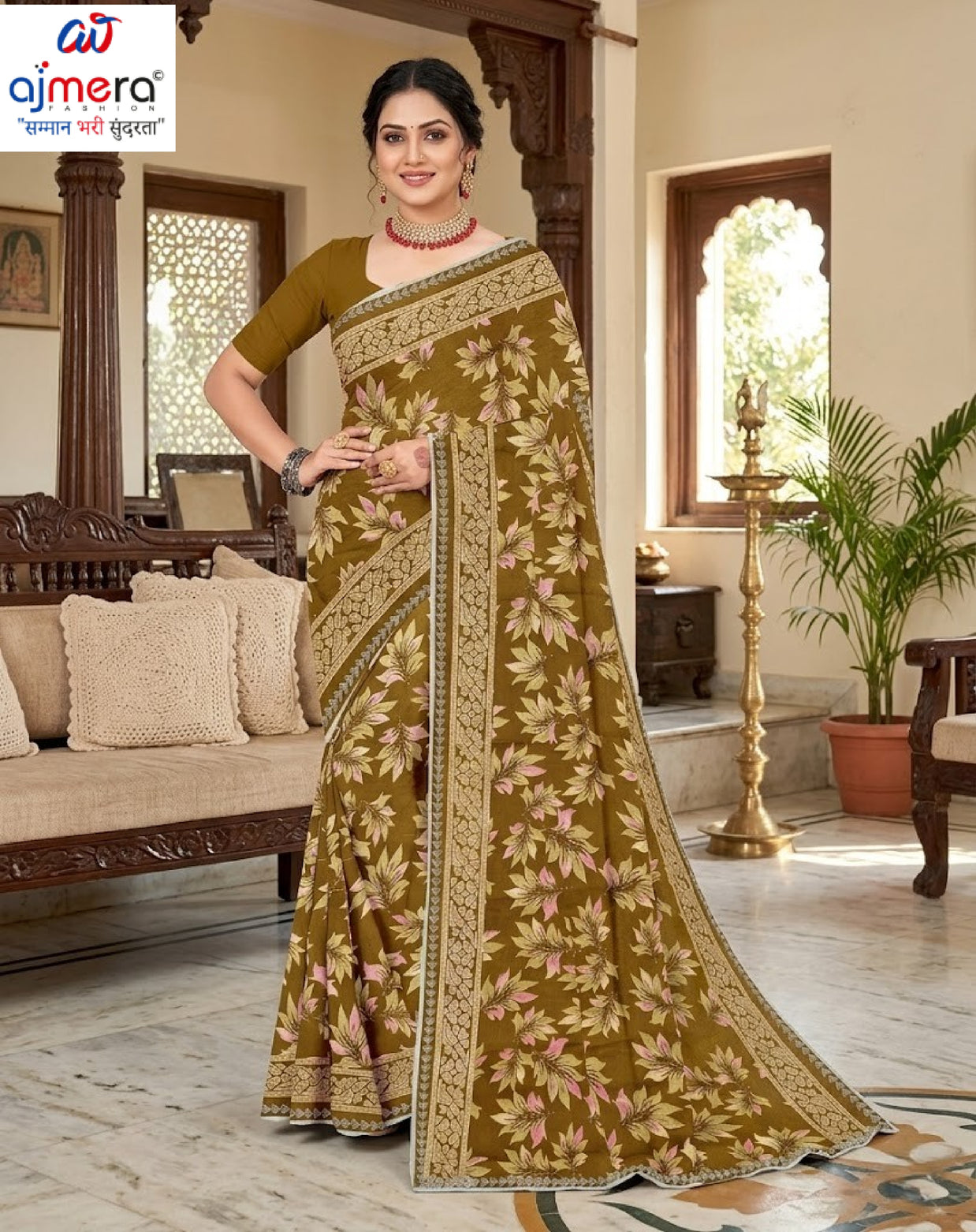 Beautiful Printed Saree with Blouse Piece for Cultural Celebrations | GPT-MEGHA-3