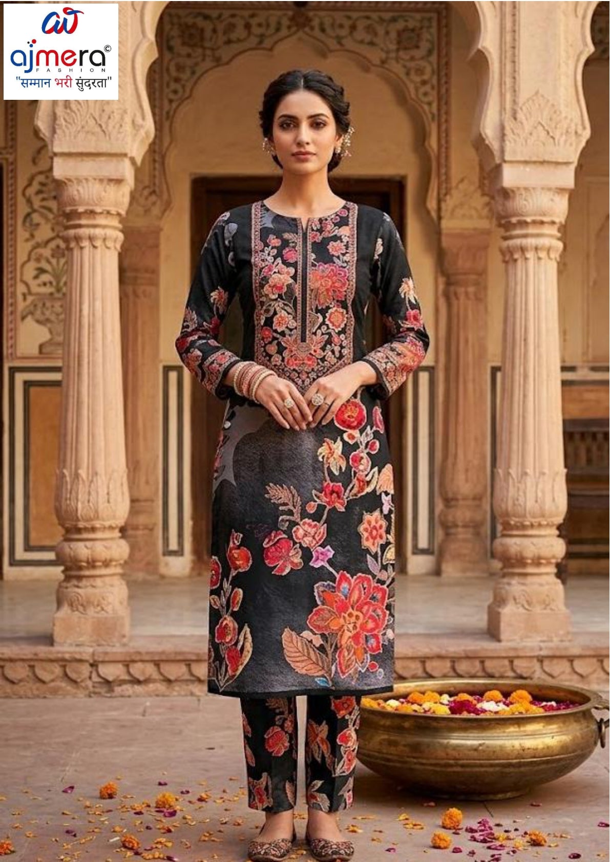 Premium Designer Unstitched Suit Set | ROL-SILKY