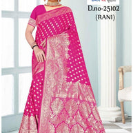 Rich Jacquard Silk Saree with Blouse Piece for Sophisticated Ethnic Style | MTE-25102