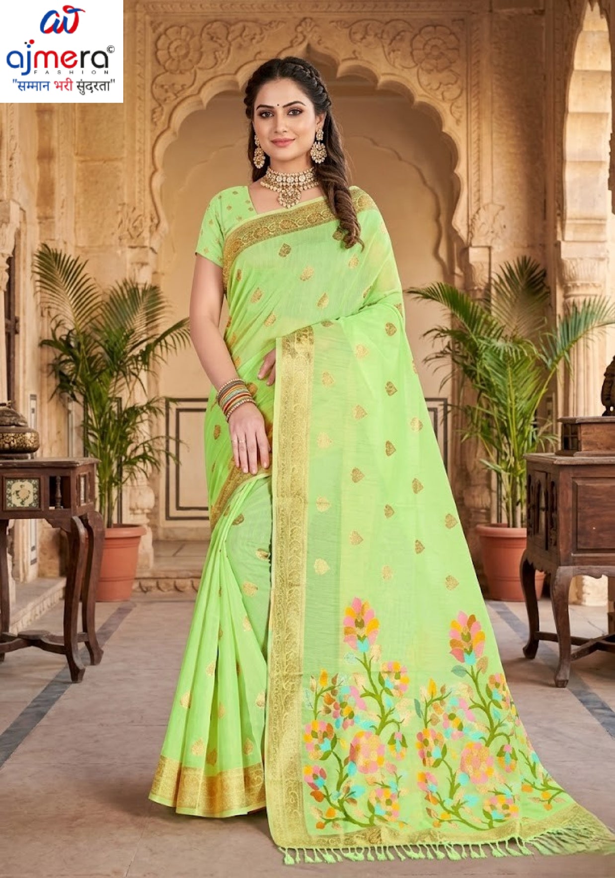 Graceful Elegance Jacquard Silk Saree With Blouse Piece | TUL-KOLAPURI COTTON