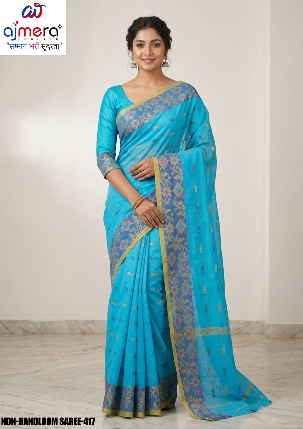 Fancy Cotton Saree with Without Blouse for Premium Ethnic and Traditional Wear | NDN-HANDLOOM SAREE-417
