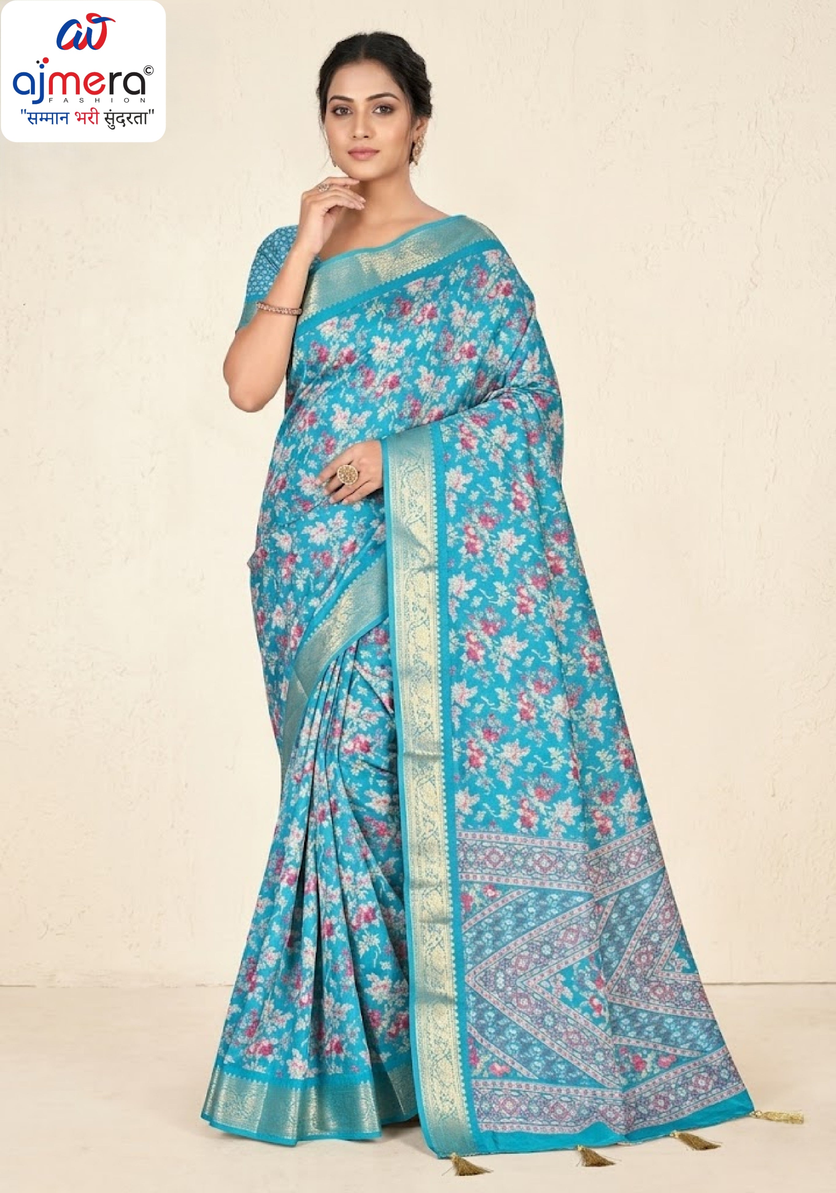 Exclusive Printed Saree with Blouse Piece for Elegant Ethnic Look | VER-NEELAM-48480