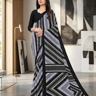 Printed Print Loose Saree with Blouse for Premium Ethnic and Traditional Wear | SGR-RENIYAL CRAPE