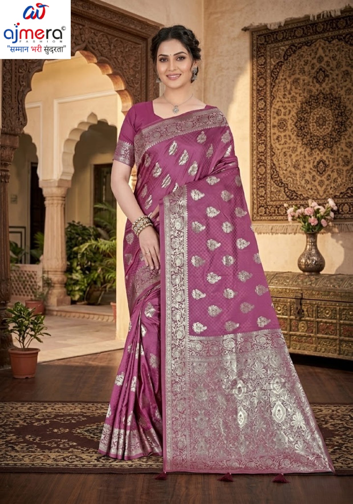 Classic Elegance Jacquard Silk Saree With Blouse Piece | TUL-MATWALI KAHANI SILK