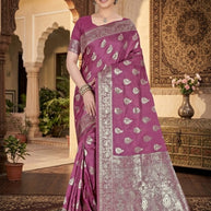 Classic Elegance Jacquard Silk Saree With Blouse Piece | TUL-MATWALI KAHANI SILK