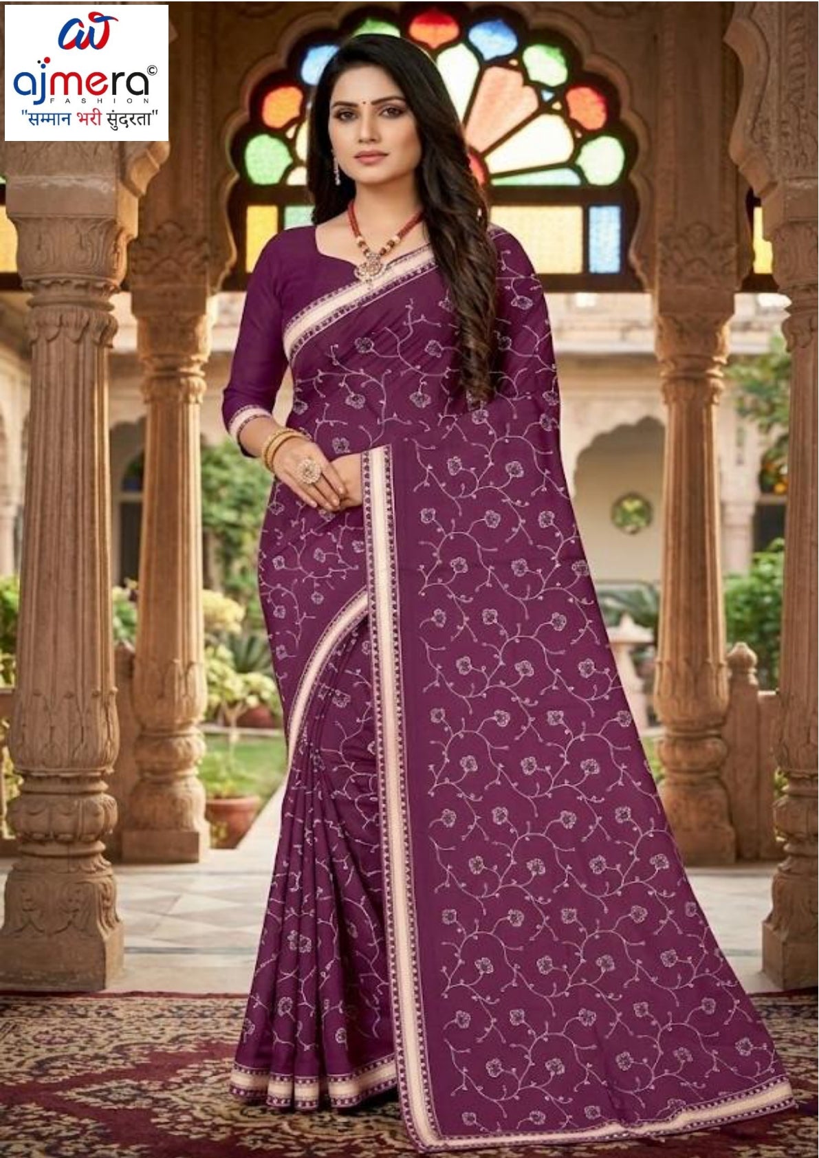 Classic Printed Saree with Blouse Piece for Timeless Traditional Style  | GLC-TARA RAM PAMPAM