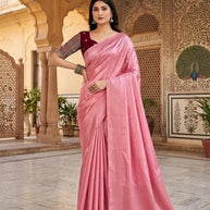 Jacquard Fancy Dyed Matching Saree with Blouse Piece for Premium Ethnic and Traditional Wear | RLL-RIDHIMA SILK-1