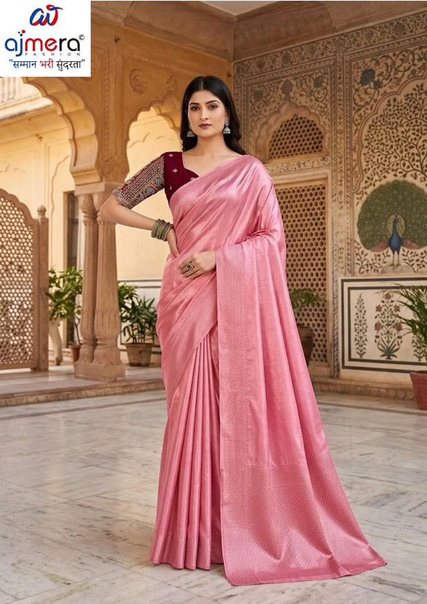Jacquard Fancy Dyed Matching Saree with Blouse Piece for Premium Ethnic and Traditional Wear | RLL-RIDHIMA SILK-1