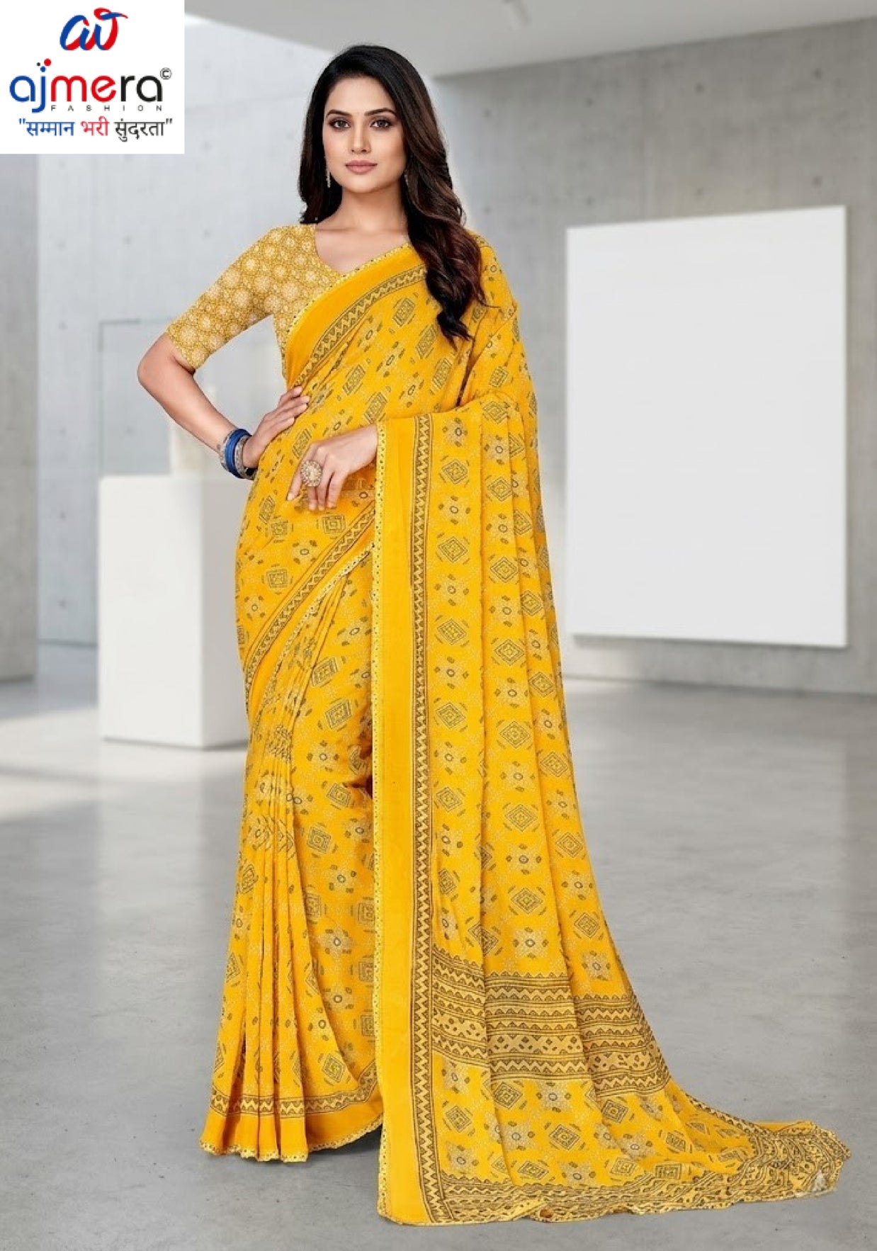 Designer Printed Saree with Blouse Piece for Special Occasions | VDT-DISCO-5