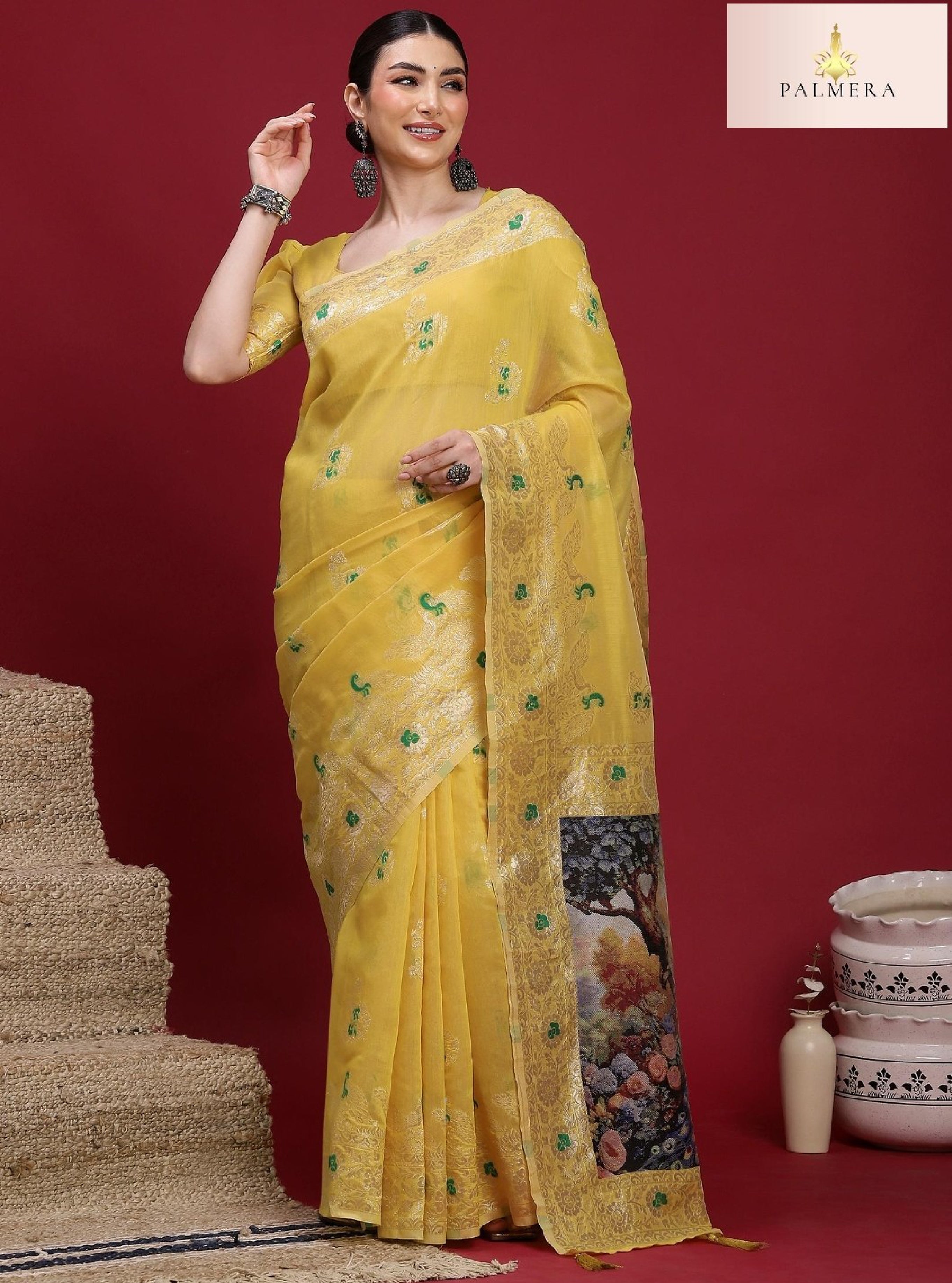 Palmera Saree Manufacturer and Palmera Saree Supplier | ALL-VANAYA-01
