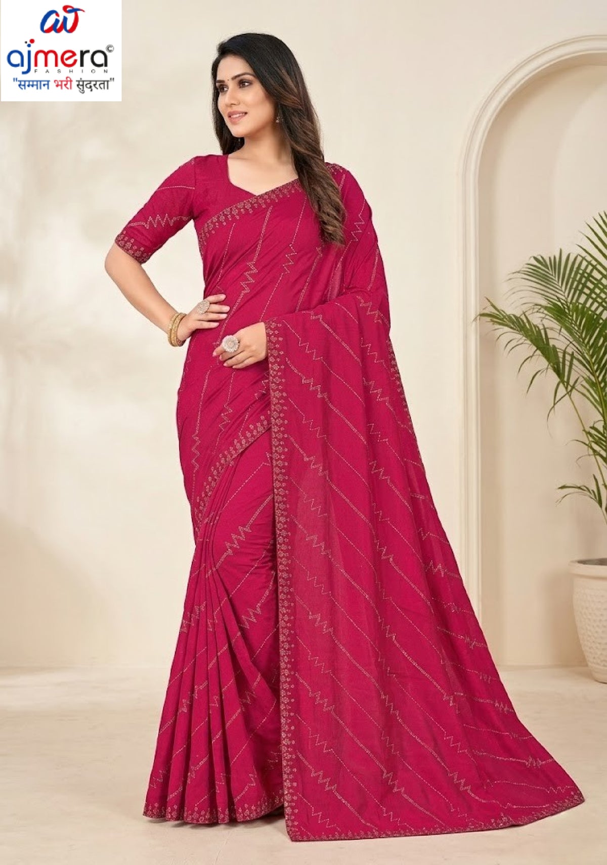 Fandy Factory Rate Dyed Matching Saree with Blouse Piece for Premium Ethnic and Traditional Wear | RAL-SHRIVALLI