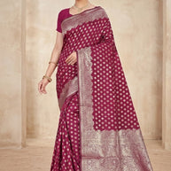 Premium Jacquard Silk Saree with Matching Blouse Piece for Ethnic Celebrations | TUL-HANSJODA SILK VOL-03