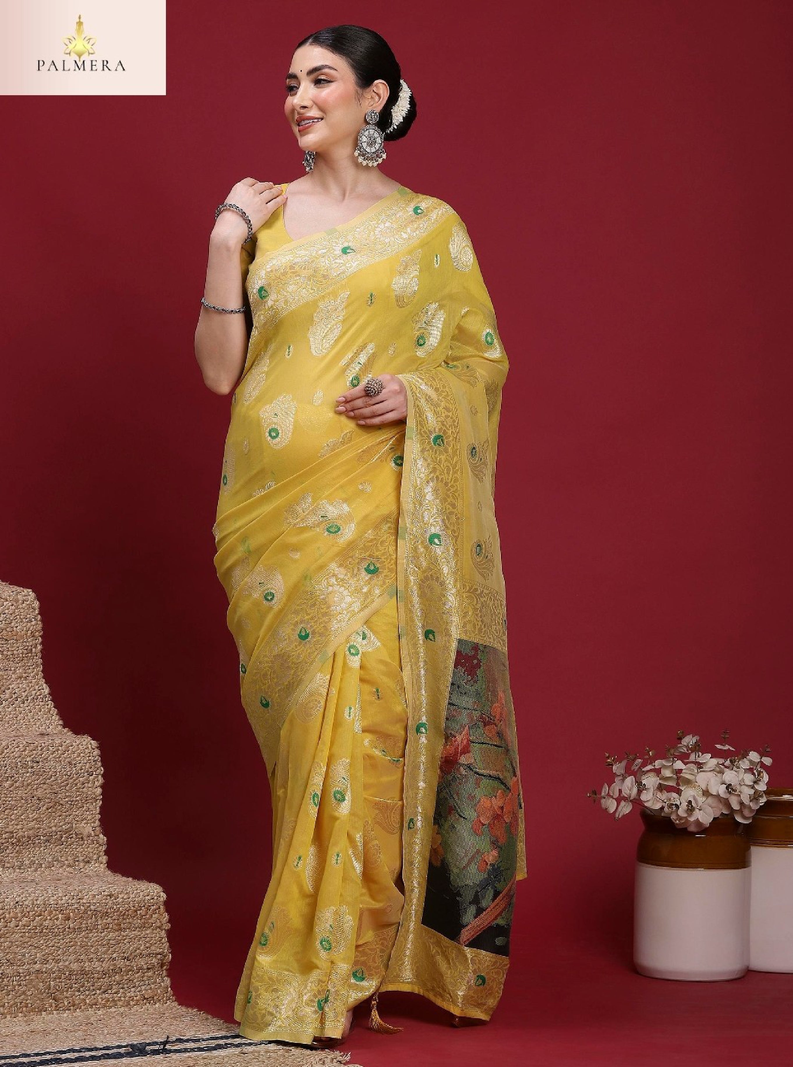 Palmera Saree Manufacturer and Palmera Saree Supplier | ALL-VANAYA-07