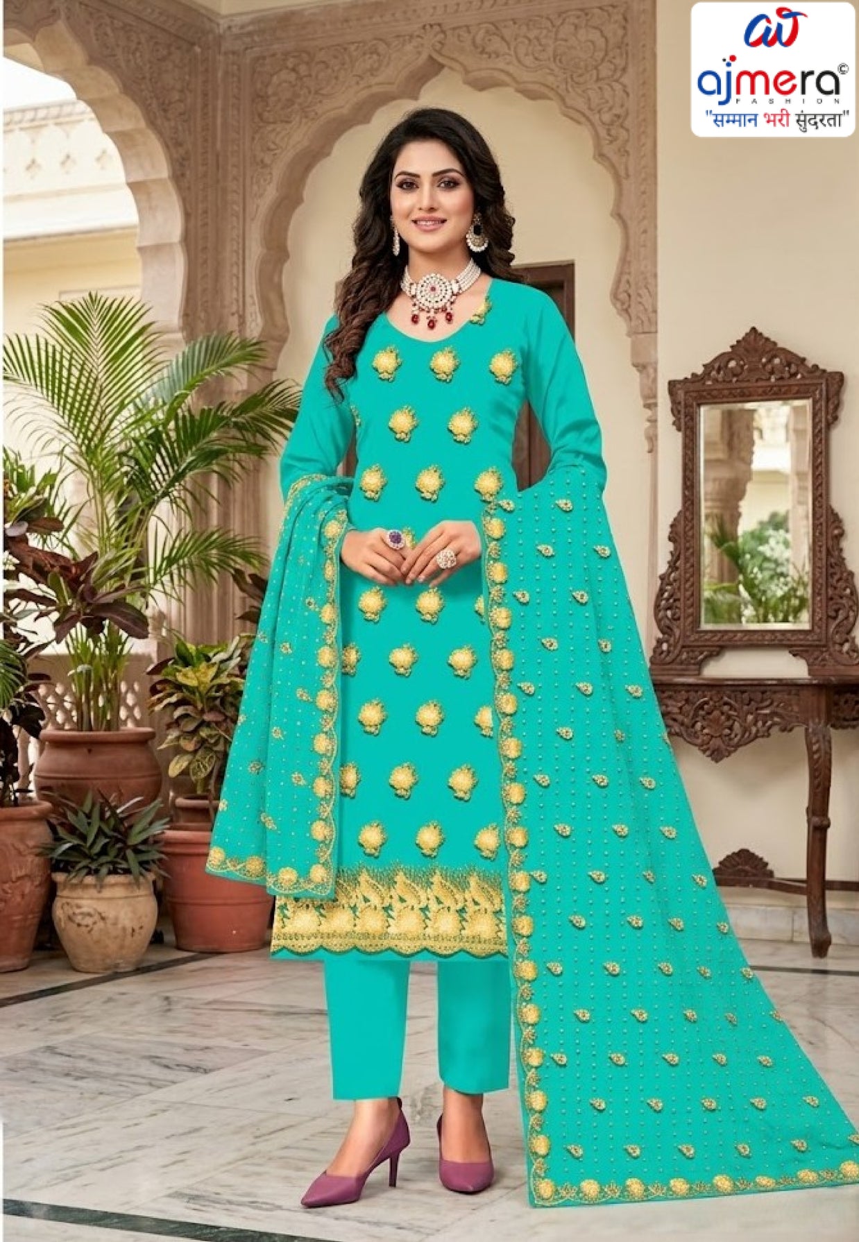 Premium Designer Unstitched Suit Set | RID-BURJ KHALIFA
