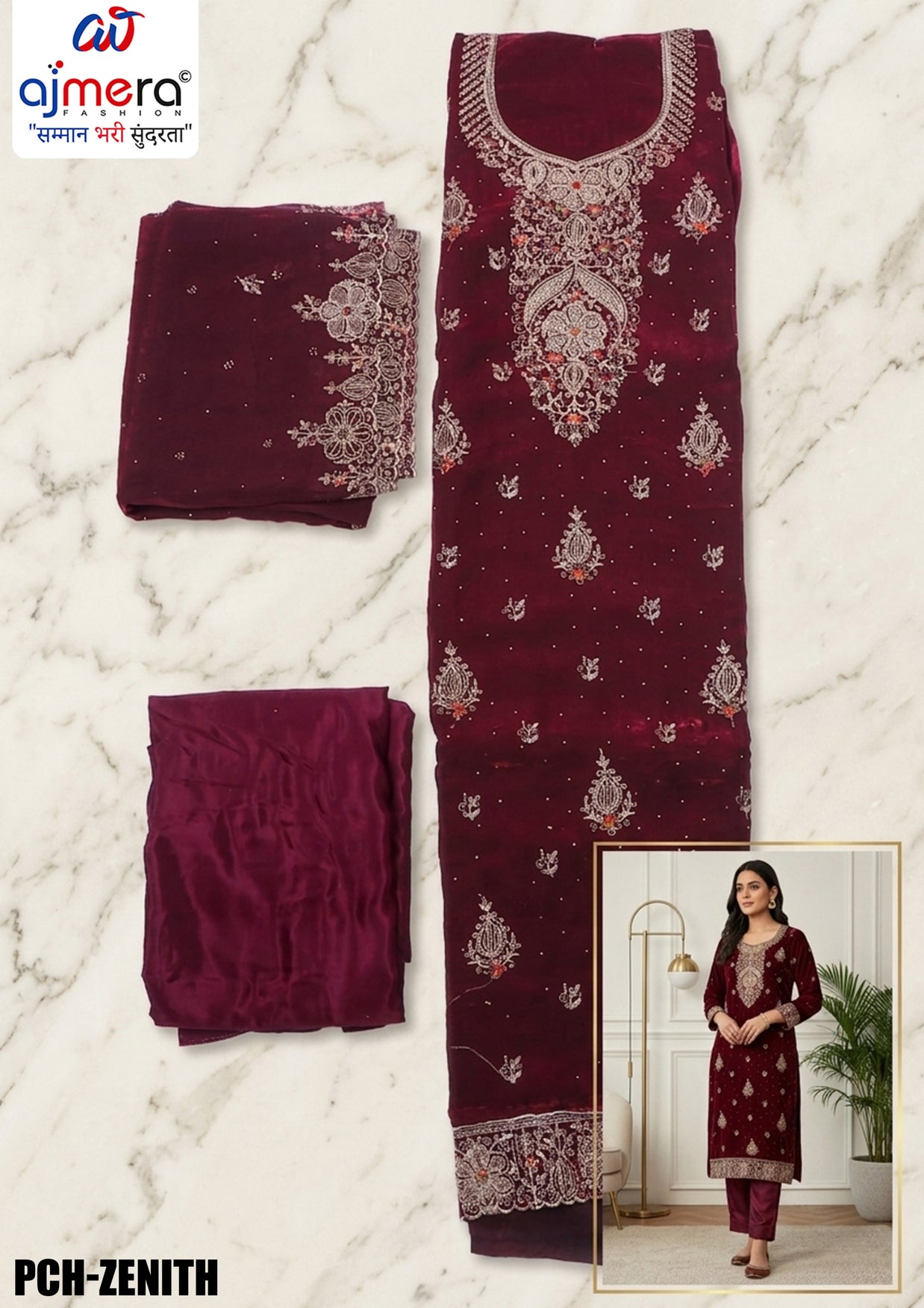 Premium Fancy Unstitched Suit Set | PCH-ZENITH