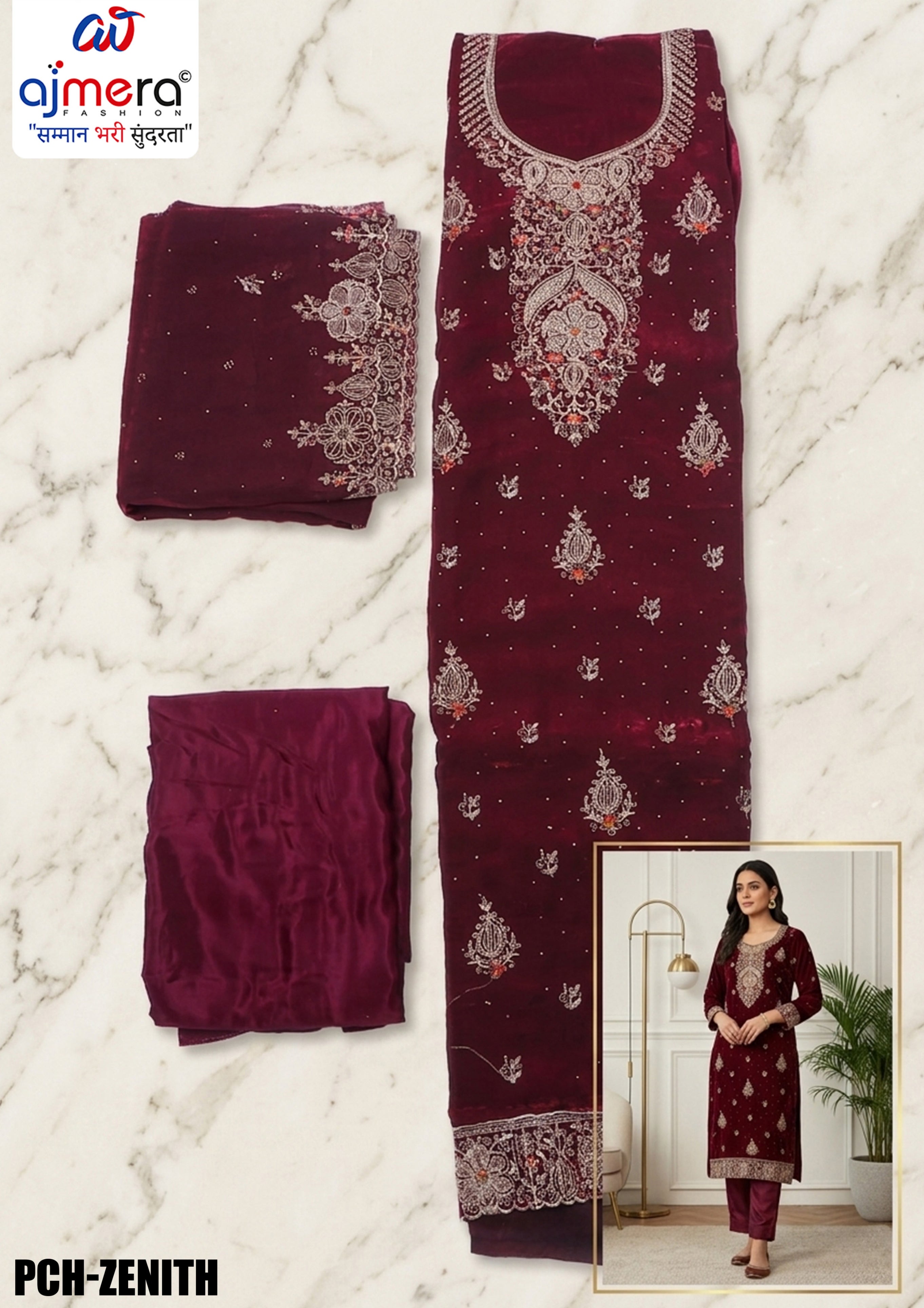 Premium Fancy Unstitched Suit Set | PCH-ZENITH