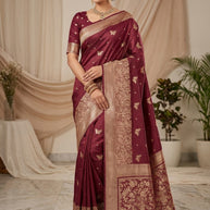 Radiant Jacquard Silk Saree With Blouse Piece | GTE-SIGNATURE