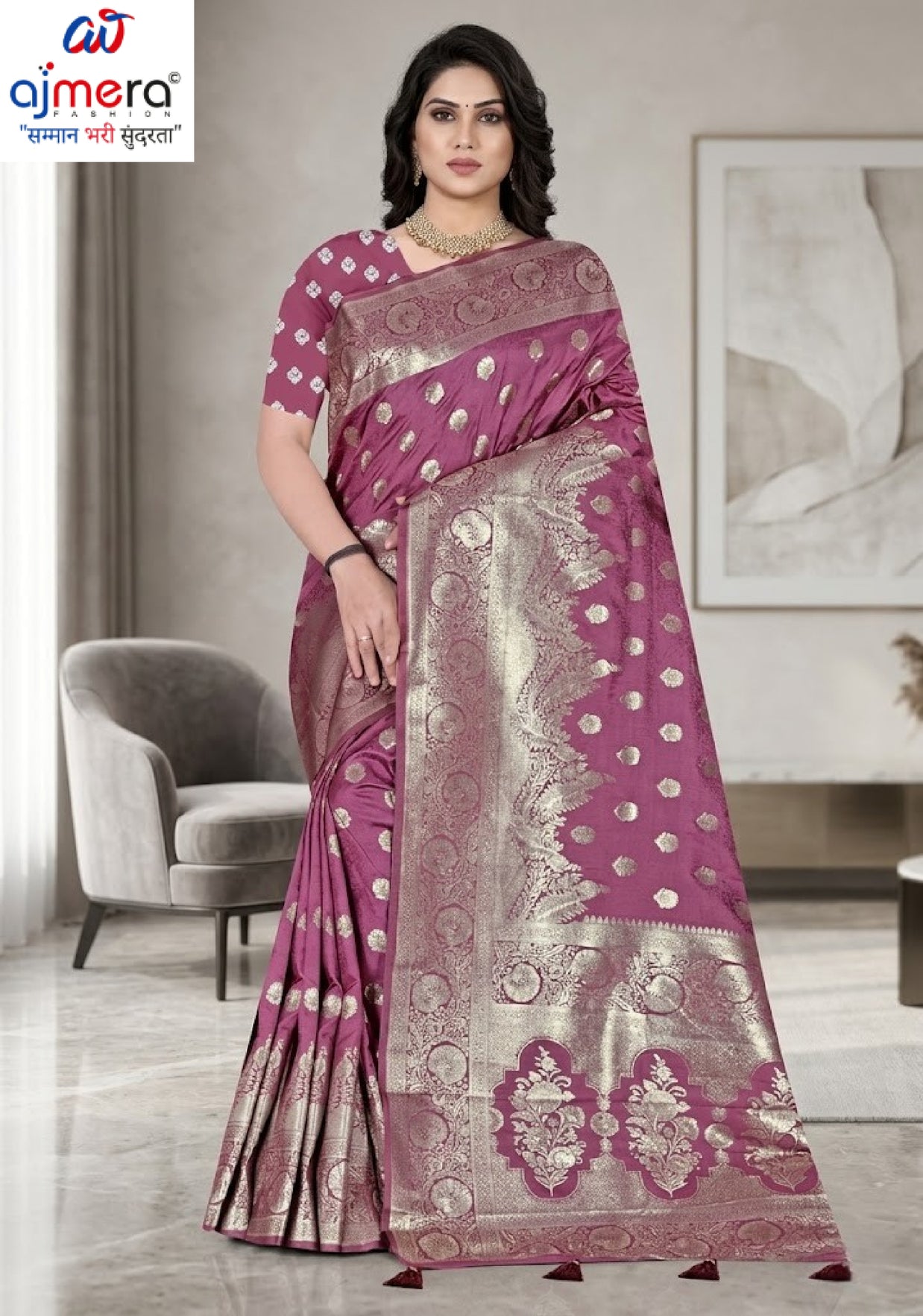 Graceful Jacquard Silk Saree with Blouse Piece for Timeless Ethnic Fashion | TUL-MATWALI SURAT SILK