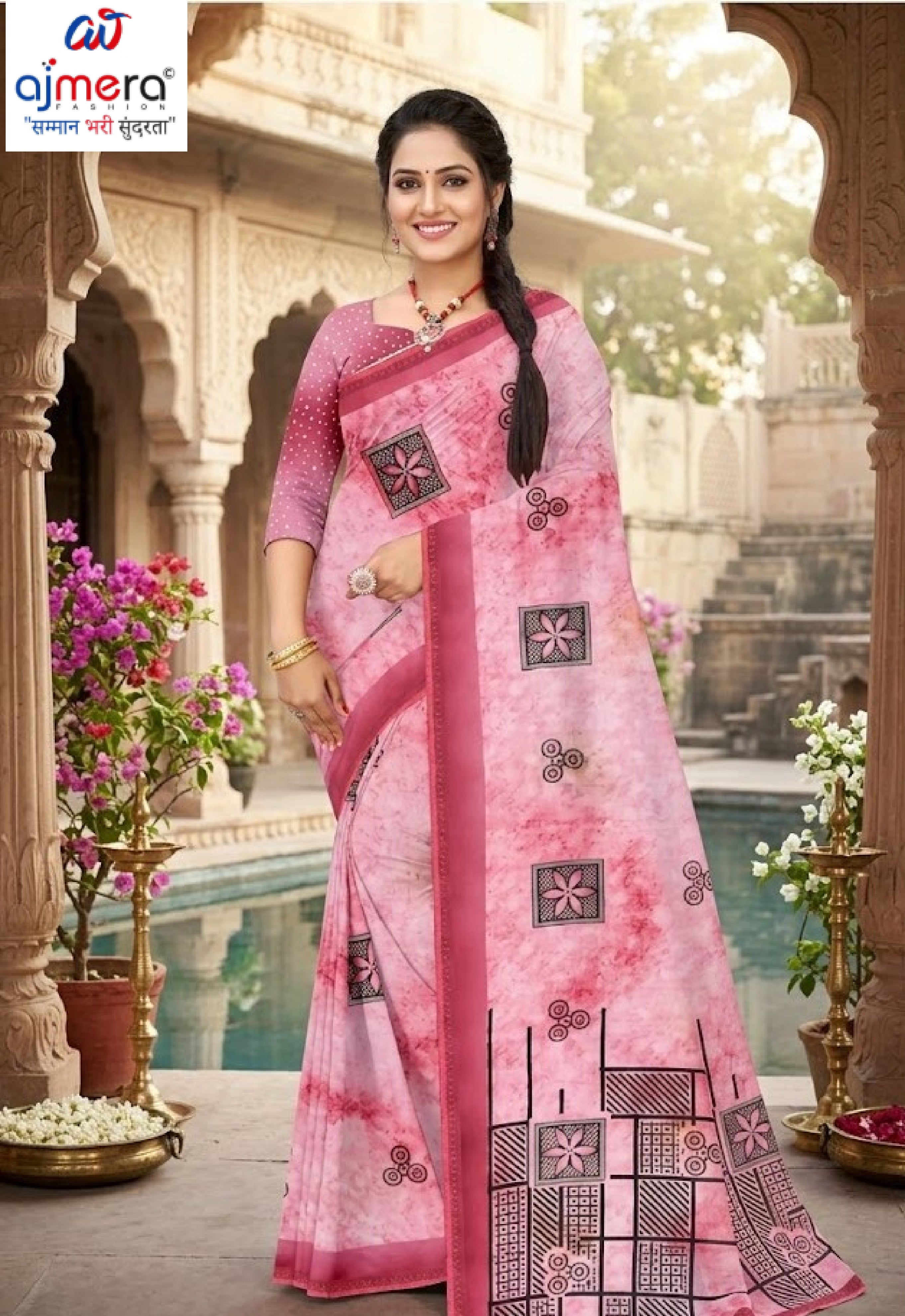 Exclusive Printed Saree with Blouse Piece for Elegant Ethnic Look | GLC-MAKHMALI
