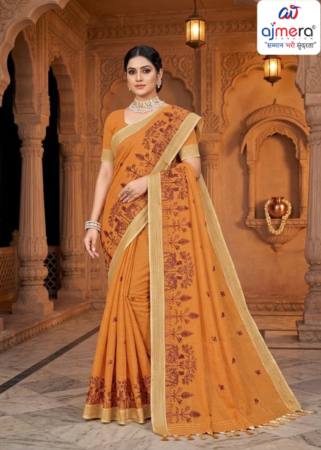 Fancy Cotton Saree with Blouse Piece for Premium Ethnic and Traditional Wear | PUT-NOORI