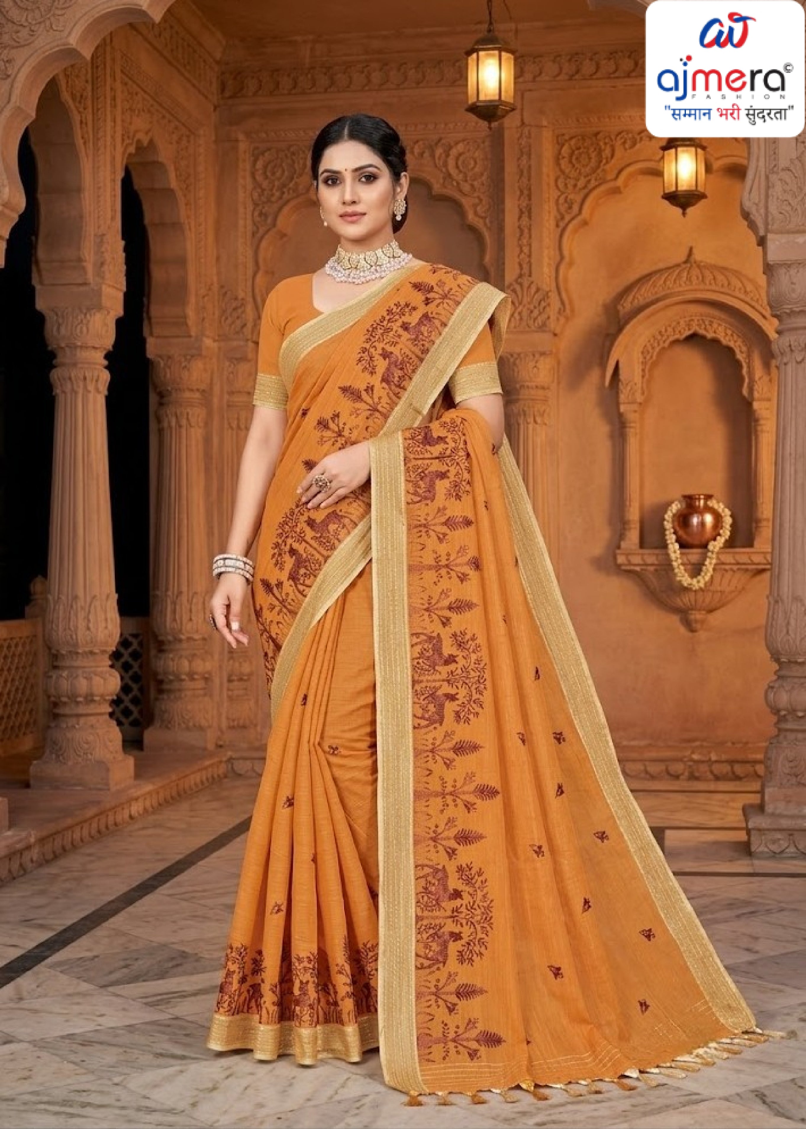 Fancy Cotton Saree with Blouse Piece for Premium Ethnic and Traditional Wear | PUT-NOORI