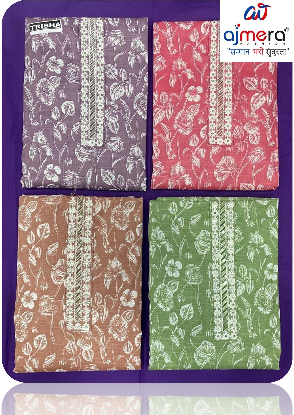 Premium Cotton Unstitched Suit Set | KRN-TRISHA