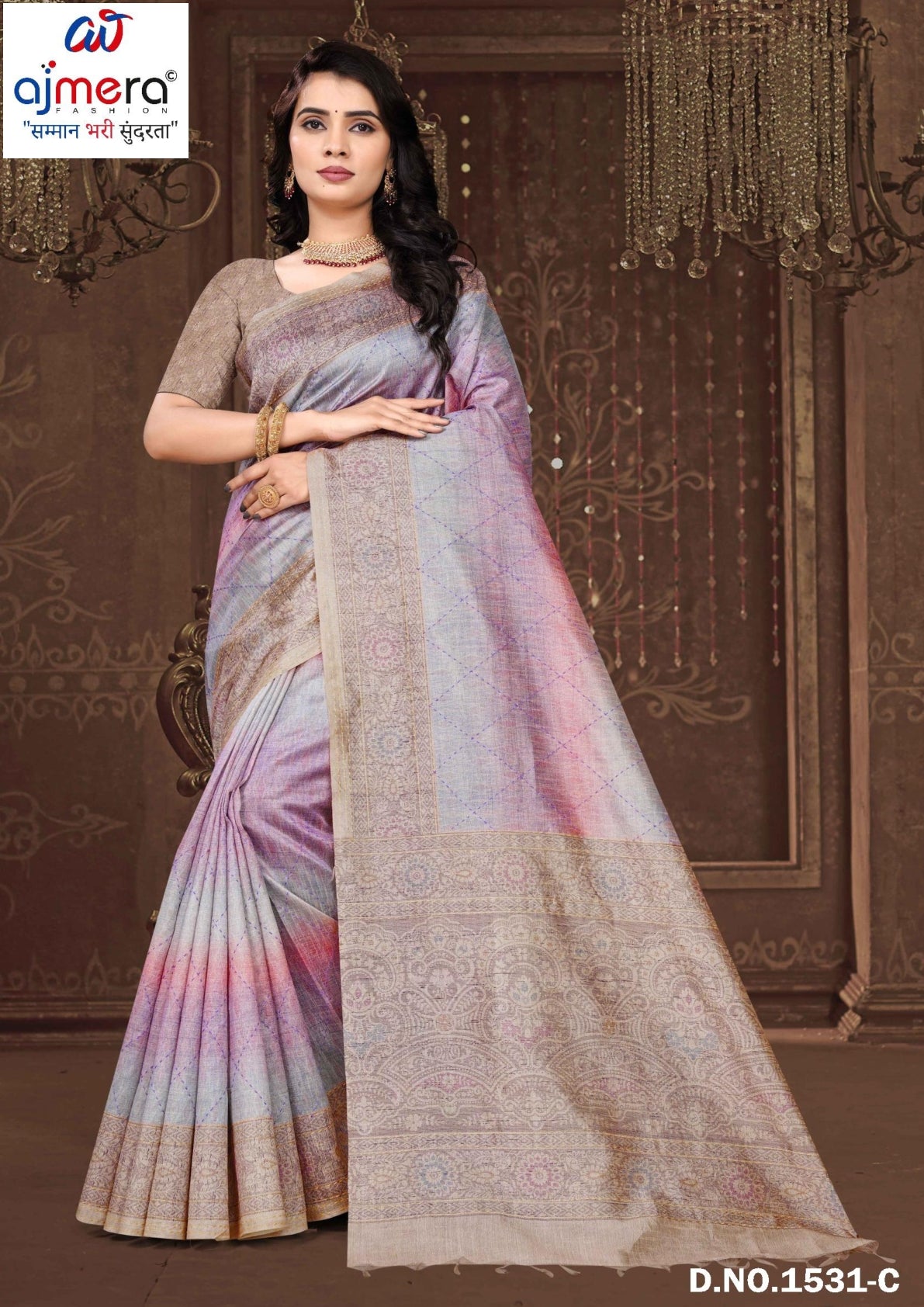 Premium Cotton Saree with Blouse Piece for Premium Ethnic and Traditional Wear | PUT-DILRUBA