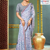 Beautiful Printed Saree with Blouse Piece for Cultural Celebrations | PRM-ANGOORI