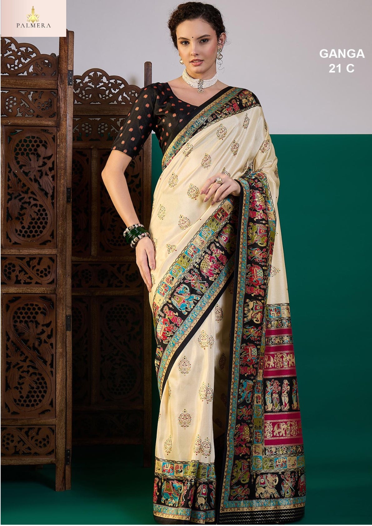 Ganga Silk Saree with Blouse for Premium Ethnic and Designer Wear | ALL-GANGA-21