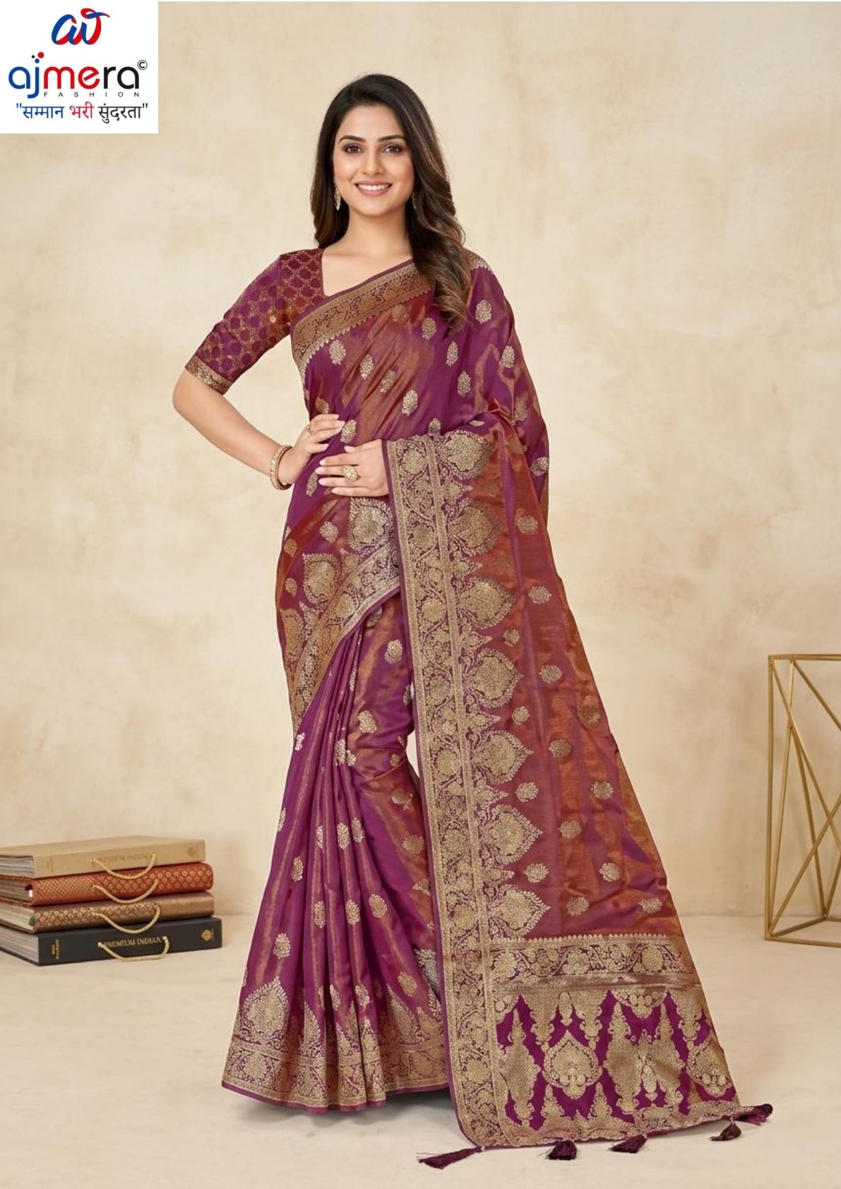 Graceful Jacquard Silk Saree with Blouse Piece for Timeless Ethnic Fashion | DNA-MARIYA