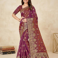 Graceful Jacquard Silk Saree with Blouse Piece for Timeless Ethnic Fashion | DNA-MARIYA