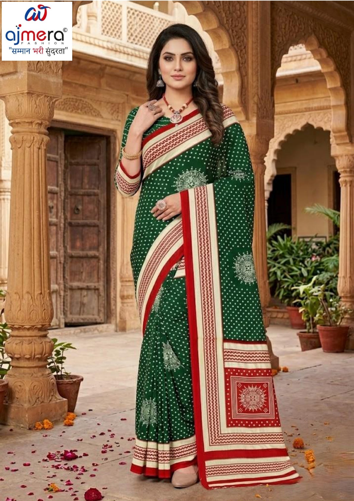 Chic Printed Saree with Blouse Piece for Sophisticated Ethnic Style | GLC-PRIYANKA