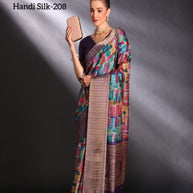 Handi Silk Handloom Silk Saree with Blouse for Premium Ethnic and Traditional Wear | ALL-HANDI SILK VOL-02